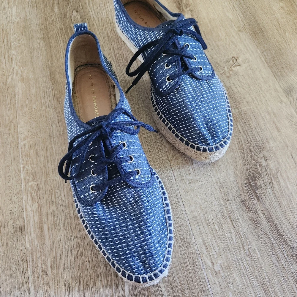 Loeffler Randall Women's Navy Blue Alfie Espadrille Sneakers - Picture 11 of 11